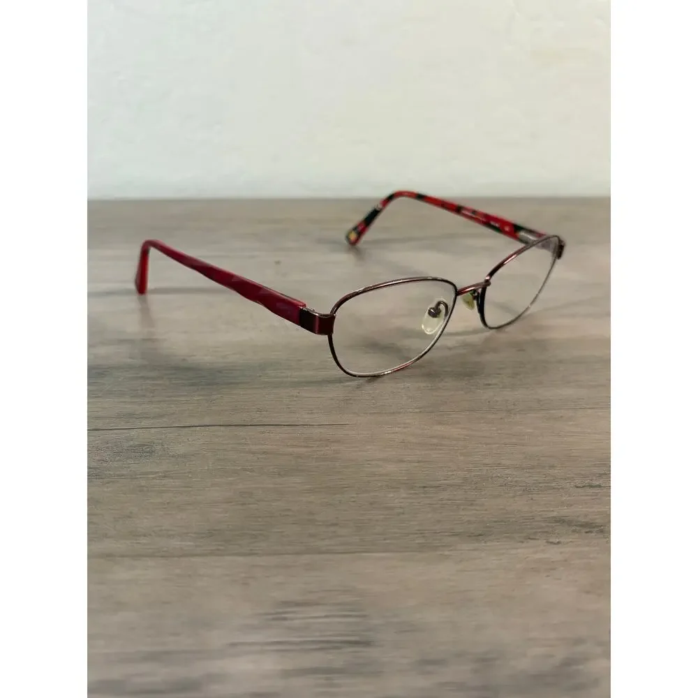 Marcho East Side Barbizon Red Frame Women's Eyeglasses Glasses‎ EUC